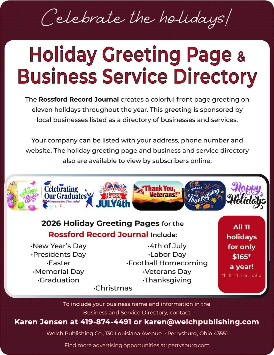 Holiday Greeting Page