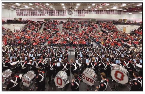 OSU marching band plays at Rossford High School
