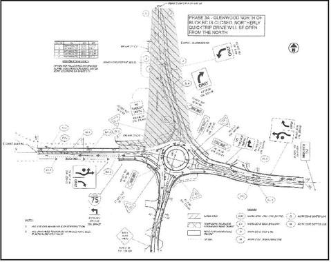 Phase 3 MOT for Buck-Glenwood roundabout