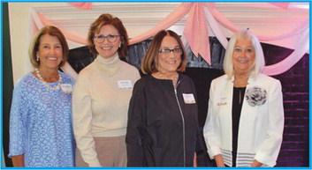 From left are Country Garden Club 90th anniversary co-chairs Karen Hinkston and Ann Worden, and committee members Judy Reitzel and Sherie Robarge.
