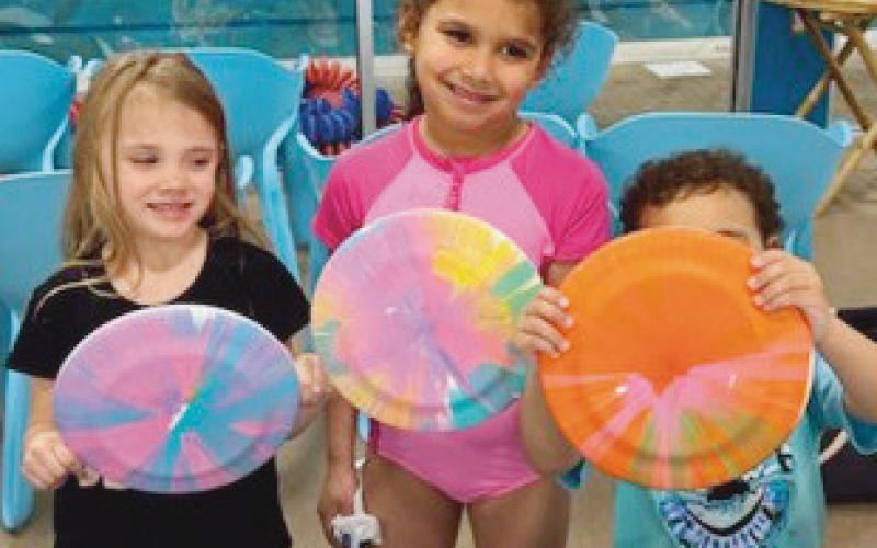 Visitors are invited to create their own spin art.