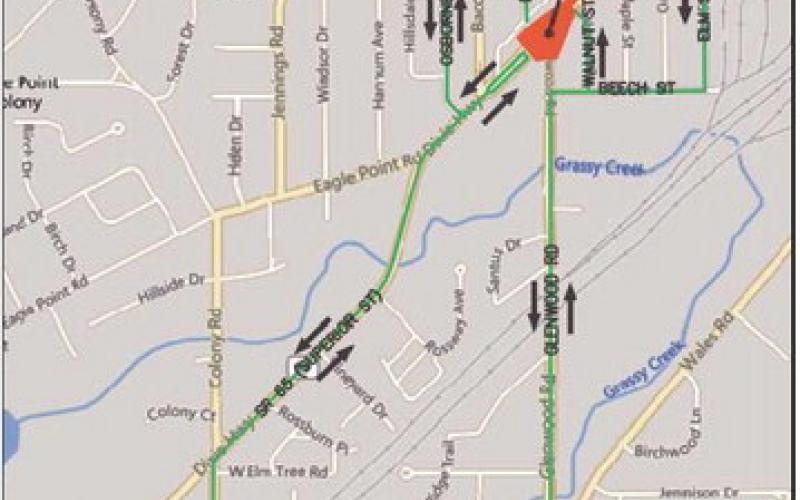 State Route 65 (Superior Street)/Glenwood Road Roundabout Local Detour