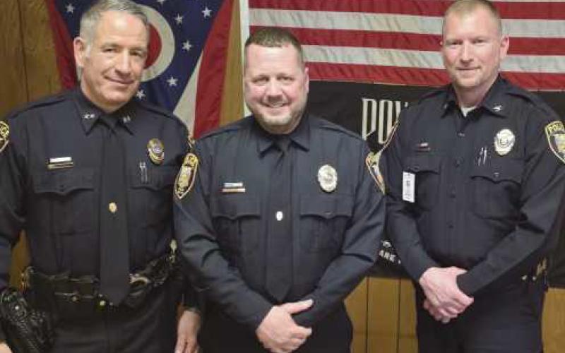 From left: Gladney, newly promoted Detective Sergeant Jeffrey Slusher and Gazarek.