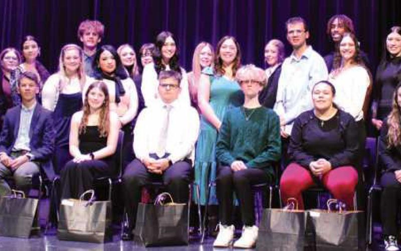 Students who were inducted into the National Technical Honor Society at Penta Career Center. A ceremony recognizing their achievements was held at the school on February 19.