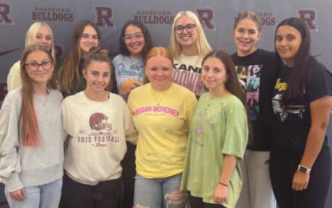 Front row from left: Gracie Pierce, Natalie Weaks, Aubree Knudsen and Cece Weaks. Back row: Eliza Morse, Nastashia Mielke, Lucy Rodriguez, Gracie Gordon, Maggie McCart and Layla Nowak.