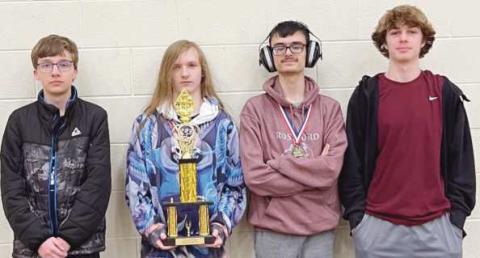 From left, RHS Chess Team: Andrew Gladieux, Jari Stalnaker, Gage Trumbull and Phoenix Bishop.
