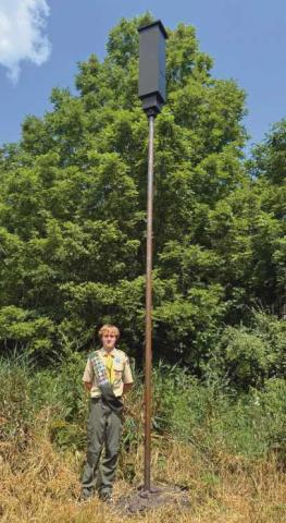 For his Eagle Scout project, Freddie Dowling of Perrysburg orchestrated the construction of replacement bat boxes at W.W. Knight and Bradner nature preserves.