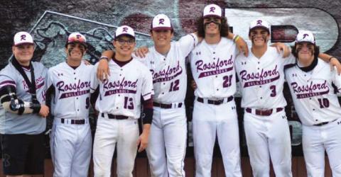 Seniors at their last home game: Brice Harmon, Jacob Handy, Michael Bachmayer, Andrew McManus, Logan Cameron, Carter Hollstein and Tyler Dowell.