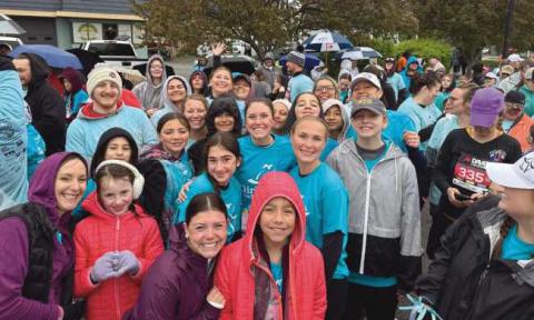 Participants braved the rain for Girls on the Run’s 5K.