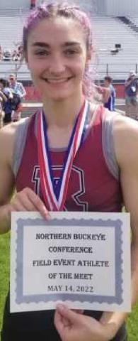 With her long jump of 18’02”, Clare Logan set a new league record and tied the RHS record set by Beverly Beard 45 years ago.