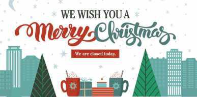 Christmas closings