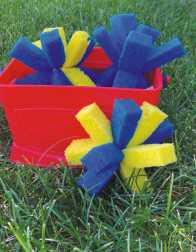 Starburst sponges for water fun