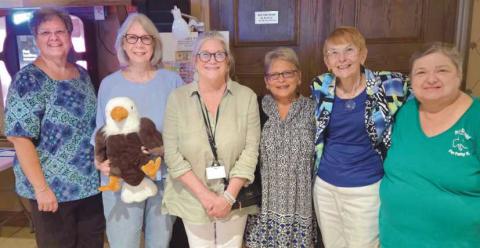 From left: Angel Myers and Davy Seevers from Bags of Love, Robin from the Cocoon, Past Madame President Chris Glanzman, Jackie Zychowicz from DaZy and Trustee Debbie Zuchowski.