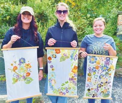 Examples of botanical eco printing.