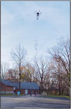 A drone will drop foam turkeys during the Wood County Museum’s fund-raising event.