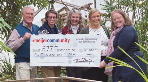 Pictured, from left: Jay Secor, 577 board president; Ally Furr, Meijer service area leader; Shelly Horne Mondragon, Meijer Rossford store director; Heaven Leach-Benarth, Meijer store human resource and Heather Gallant, 577 Executive Director.