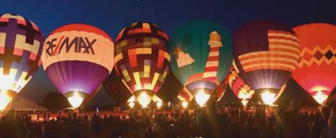 Glowing balloons from a past Rossford Balloon and Fireworks Fest.