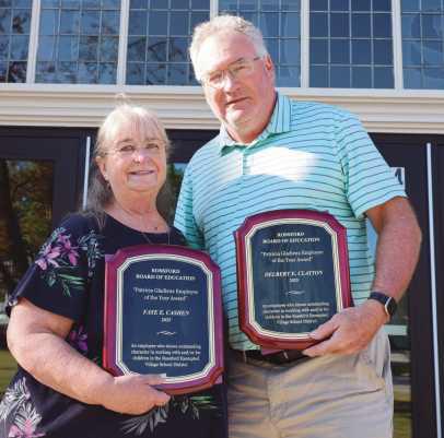 Award recipients Faye Cashen and Del Clayton