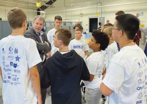 Sen. Brown visits manufacturing camp