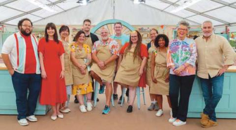 Brad Gessner will be the featured speaker at the Holiday Cookie Festival on October 12. He is pictured with fellow competitors and judges of the Great American Baking Show.