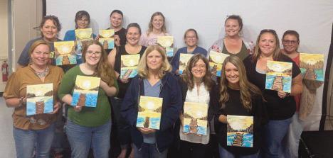 Front row from left: Jodi Johnson, Ciena Grear, Marlene Sizemore, Brittany Fenderson and Caitlyn Schwiefert Back Row from left: Deb Pitzen, Shelley Bertsch, Shari Meyers, Meagan Conroy, Amy Kanney, Miki Hodge, Jenna Bachmayer, Mallori Atkin and Cathy Minor.
