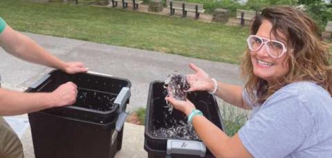 Hood creates compost bins through the Ohio Department of Natural Resources.