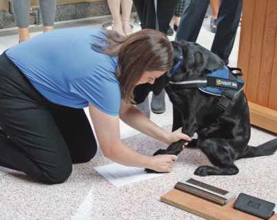 Wood County sheriff deputizes newest addition to courtroom staff