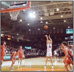 Derek Vorst shoots from the free throw line.