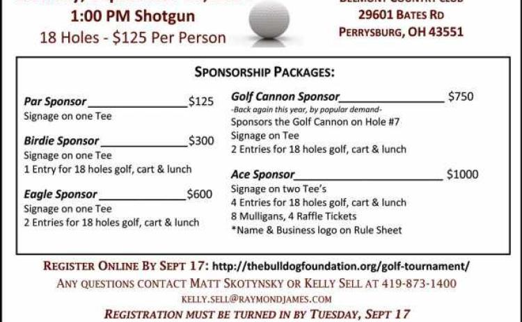 Bulldog Foundation to hold golf tournament Sept. 23