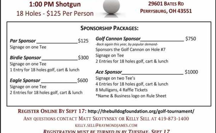 Bulldog Foundation to hold golf tournament Sept. 23