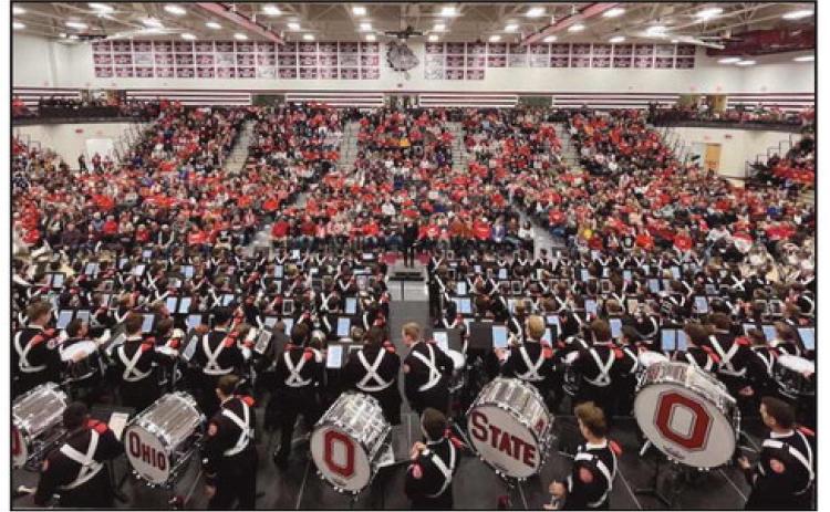 OSU marching band plays at Rossford High School