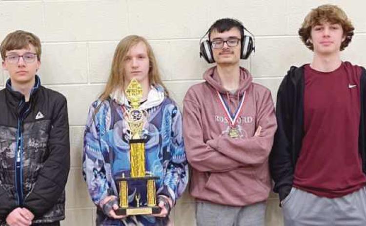 From left, RHS Chess Team: Andrew Gladieux, Jari Stalnaker, Gage Trumbull and Phoenix Bishop.