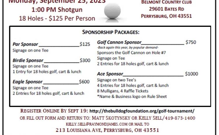 Bulldog Foundation to hold golf tournament Sept. 25