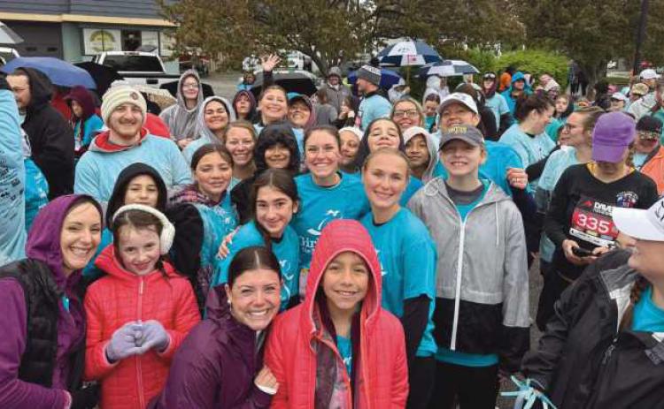 Participants braved the rain for Girls on the Run’s 5K.