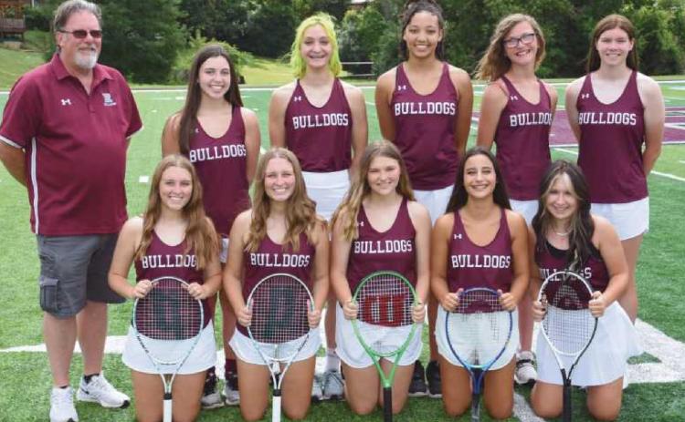 RHS girls tennis team roster–Caitlyn Bieganowski, Gabrielle Boyd, Ashley Clark, Kiersten Johnson, Rose Klocko, Clare Logan, Emily McConocha, Abigail Misko, Alaina Schaefer and Alexa Schaefer.