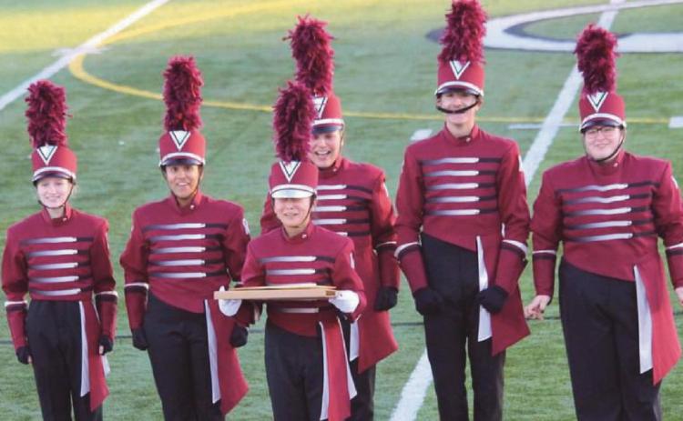 Band members, above, at the state competition are: Victoria Wignall, Analicia Flores, Isabella Hernandez, Michael Nawrocki, Jenna Bailey and Emily Claypool.