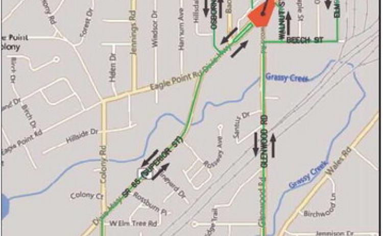 State Route 65 (Superior Street)/Glenwood Road Roundabout Local Detour