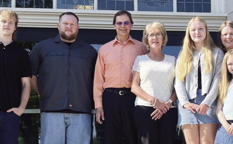 From left: Brock Queen (brother), Timothy Queen (father), Henry and Andrea Werner, Grace Queen, Abigail Queen (mother) and Eva Queen (sister)