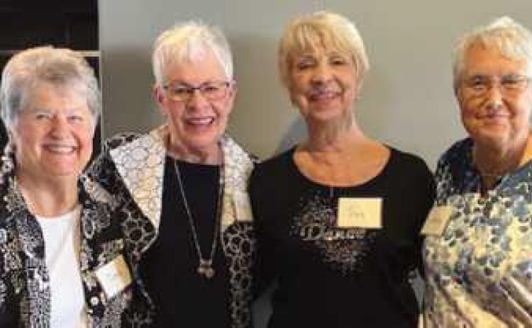 The officers for next year’s New Century Club, left to right: Dee Kroger, secretary; Ricki Rudey, vice president; Sue Stevenson, treasurer; Kathy Helmick, president.