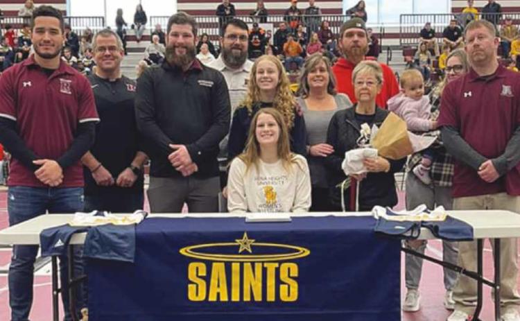Zoe was joined by her family, coaches and friends at the signing ceremony.