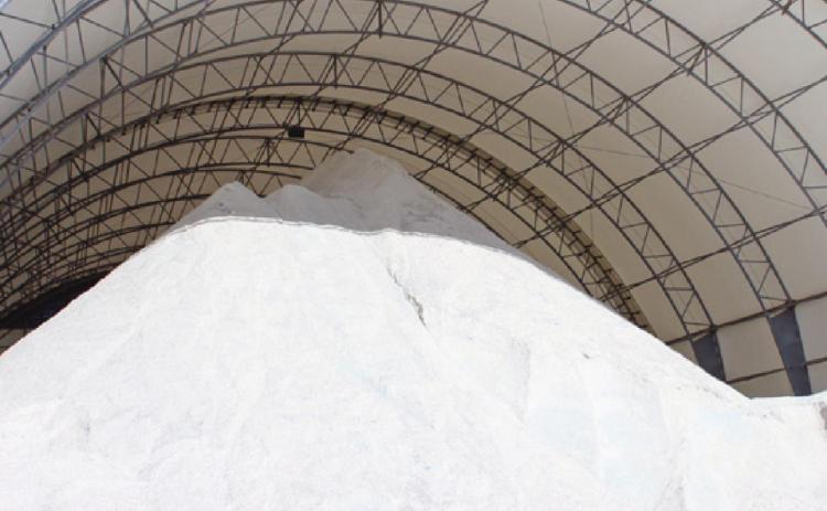 In preparation for the upcoming winter, ODOT has stocked 6,300 tons of rock salt in this Lucas County storage barn and an additional 5,900 tons at the Northwood garage.