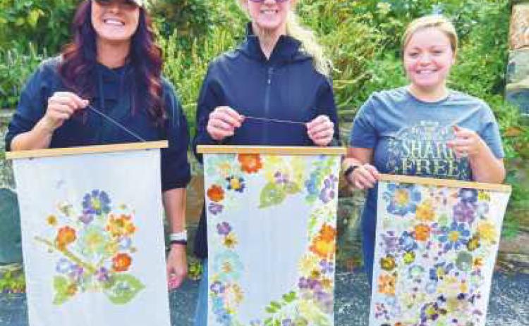Examples of botanical eco printing.