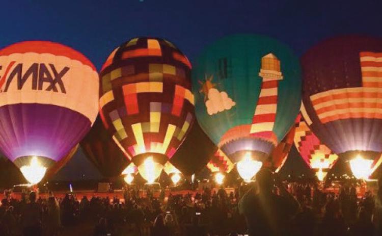 Glowing balloons from a past Rossford Balloon and Fireworks Fest.