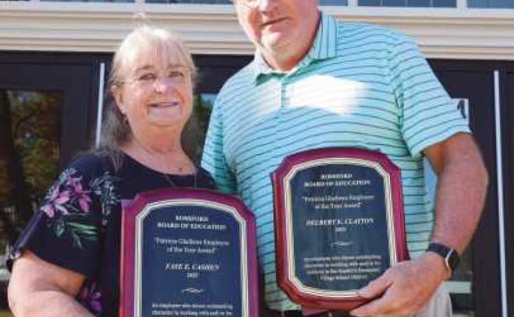 Award recipients Faye Cashen and Del Clayton