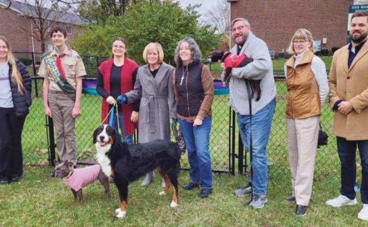 Pictured left to right: Kayla Evanoff, the Cocoon’s shelter manager; Zachary Clement, Eagle Scout; Kathy Mull, the Cocoon’s executive director; Mary Beth Gilts, member of First Presbyterian Church of Perrysburg; Pastor Katie Rivera-Torrea, First Presbyterian of Perrysburg; Pastor Jeff Schooley, First Presbyterian of Bowling Green; Susan Nelson, vice chair of the Perrysburg Rotary Community Foundation; and Justin Henck, president elect of the Bowling Green Rotary Club.