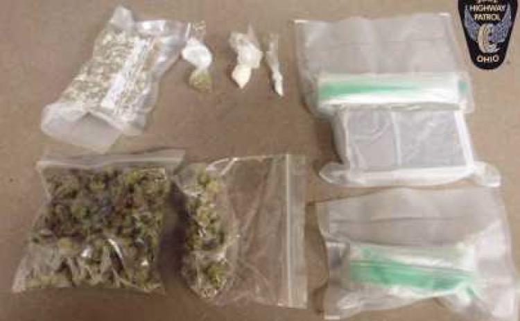 OHP troopers seized a number of illegal drugs during traffic stop on I-75 in Wood County.