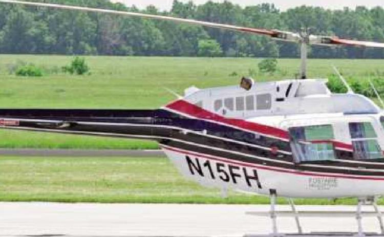 North American Helicopter is using this helicopter to fly over and examine Toledo Edison lines this week.