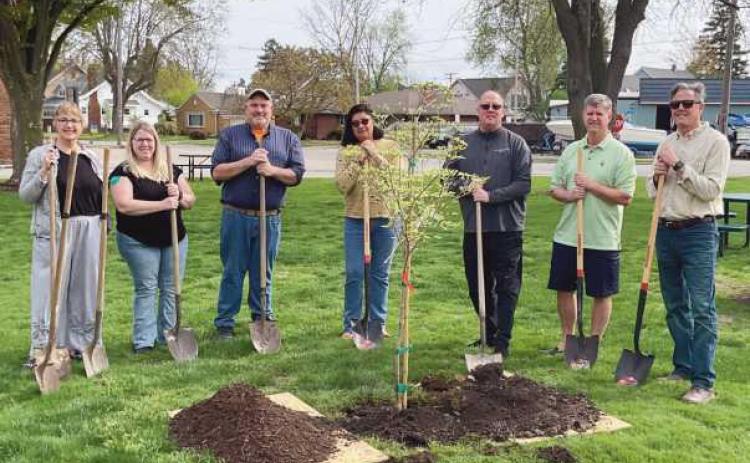 From left: Sarah Krafty, Jennifer Havener, Mike Krafty, Vicki Gallagher, Mayor Neil MacKinnon III, Scott Lodge and Gary Mosiniak.