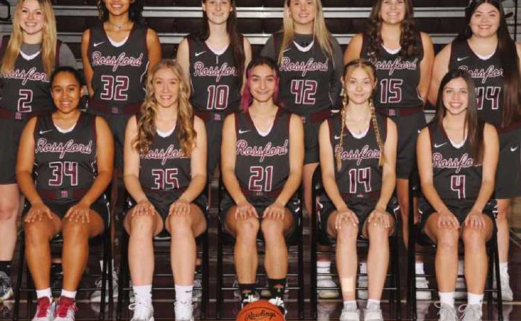 Girls varsity basketball team roster–Scarlett Williams, Kiersten Johnson, Mia DeBortoli, Emily McConocha, Alexis Lenix, Rylin Reynolds, Clare Logan, Gabrielle Boyd, Ana Flores, Katie Glowacki, Lola Luderman, Kennedy Lara.