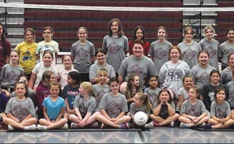 Elementary girls enjoy RHS volleyball skills clinic